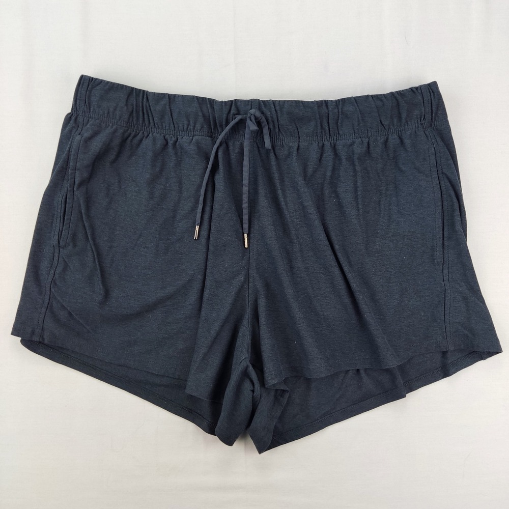 Unbranded Lounge Shorts‎ Womens XXL 20 Charcoal Gray Drawstring Pockets Stretch